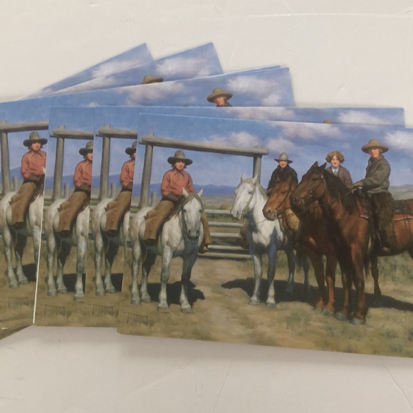 Bundle Blank  Note/Thank You/ Birthday Cowgirls Western Horses Cards - Picture 2 of 4